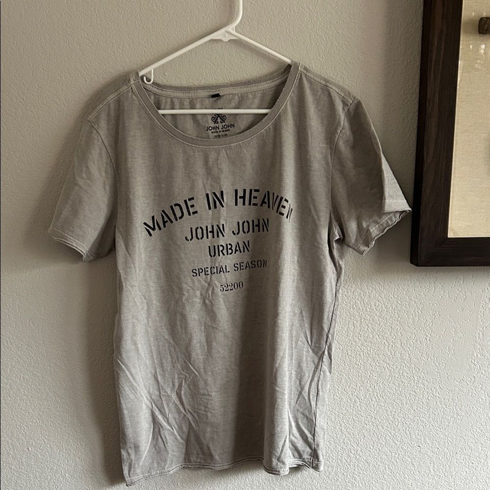 John John slim size New no tags Urban Gray T-Shirt Sz L